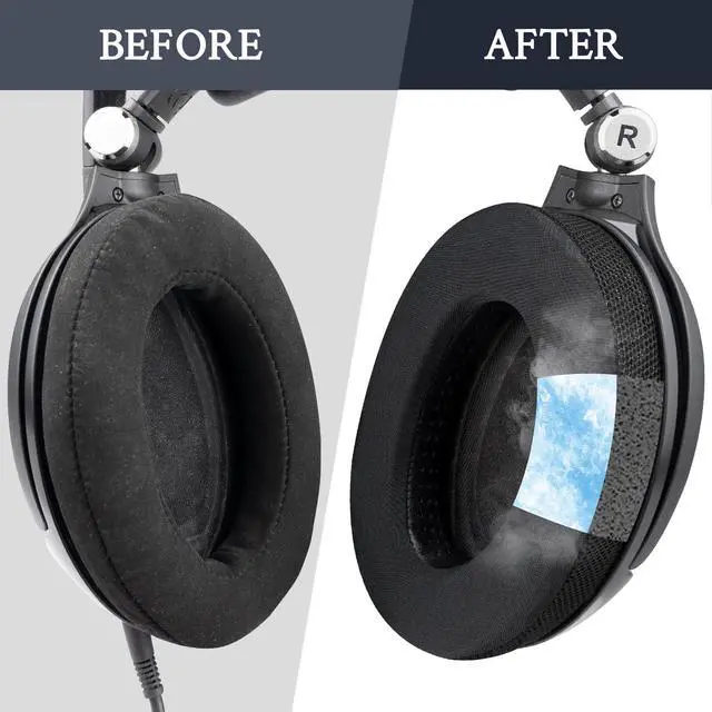 Alt view image 5 of 7 - Full Cooling Earpads for Sennheiser HD560S/HD598/PXC350 - Black | for HD599/HD598/PXC350/HD595/HD569/HD560S/Game Zero/G4ME Zero/PC37X/PC38X/PC350/PXE350/PC360/HD380 Headphones