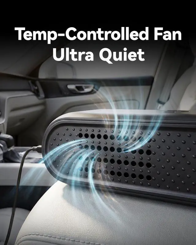 Alt view image 3 of 7 - 150W Cigarette Lighter Adapter Car Power Inverter DC 12V to 110V AC with 3 AC Outlets, 18W USB-C, USB-A & Extra 12V Socket for Laptop, Phone, Tablet, Game Console