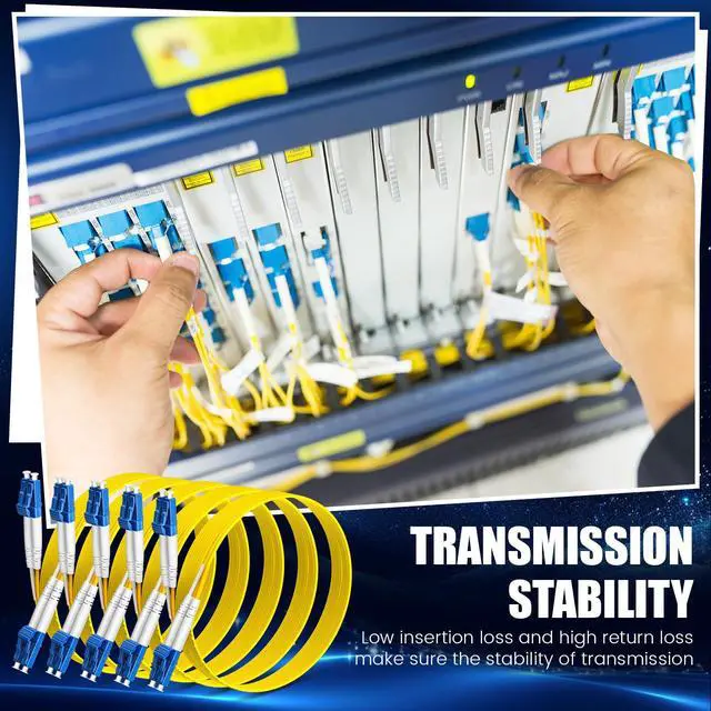 Alt view image 7 of 7 - 2m(6.56 ft) 10 Pack Lc to Lc Single Mode Fiber Patch Cable Bulk, Os2 Duplex Lszh, Smf Single Mode Fiber Optic Cable Jumper Cord for Data Center, Yellow