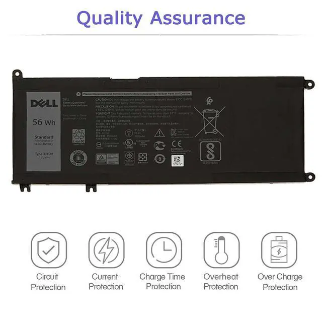 Alt view image 6 of 7 - DELL 33YDH Laptop Battery for Dell Inspiron 15 7577 17 7000 7773 7778 7786 7779 for DELL G3 15 3579 G3 17 3779 G5 15 5587 G7 15 7588 Latitude 13 3380 14 3490 15 3590 3580 56Wh 15.2V PVHT1 81PF3