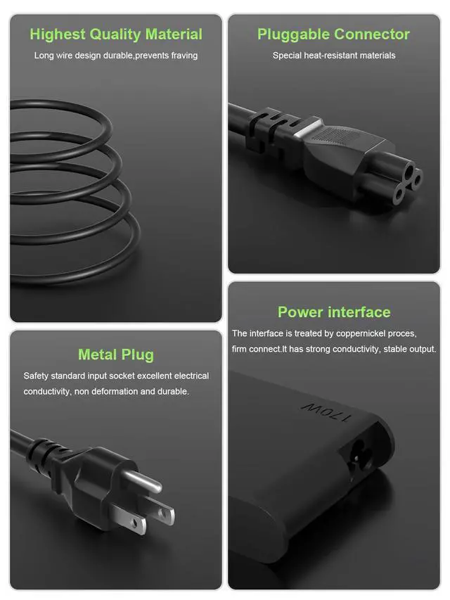 Alt view image 5 of 7 - 170W Slim Charger Compatible with Lenovo Legion Slim 5 5P S7 5i,Yoga Pro 7 9,IdeaPad Pro 5,Thinkpad P1 P50 P51 P52 P53 P70 P71 Laptop Suitable for Travel and Office use