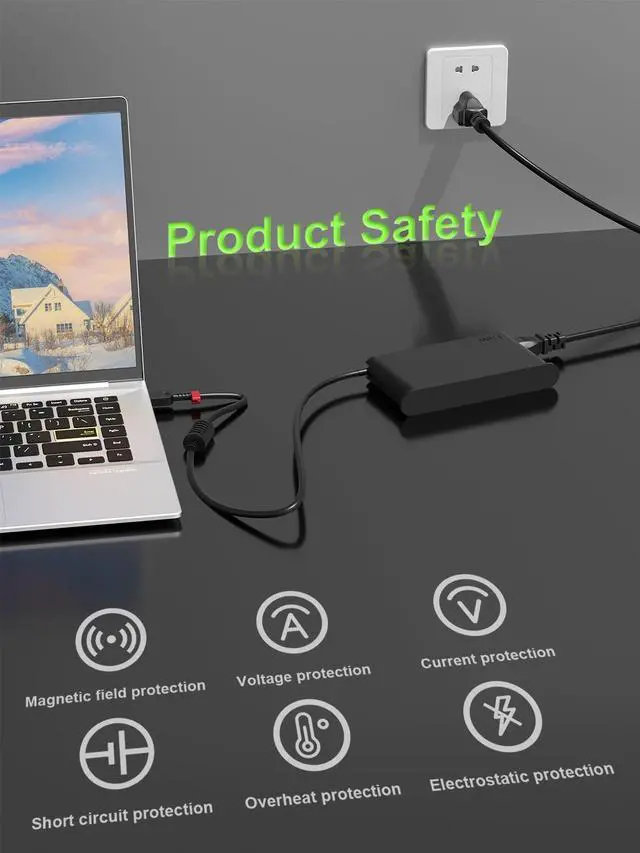 Alt view image 7 of 7 - 170W Slim Charger Compatible with Lenovo Legion Slim 5 5P S7 5i,Yoga Pro 7 9,IdeaPad Pro 5,Thinkpad P1 P50 P51 P52 P53 P70 P71 Laptop Suitable for Travel and Office use
