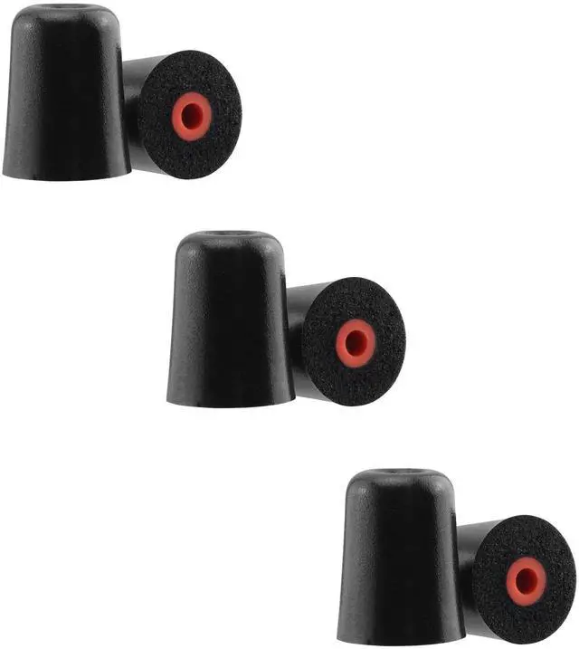 Main image of Foam Ear Tips for Walkers, ISOtunes, Westone, Shure, Plugfones | Replacement Memory Foam Tips, Ultimate Comfort, 3 Pairs (Black, S)