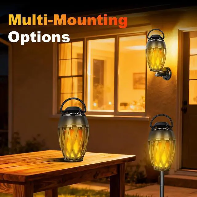 Alt view image 4 of 6 - Flame Lamp Speaker, Outdoor Speakers with Multicolor Lights, Waterproof Torch Lantern Christmas Decorations for Patio/Pool/Camping Cool Gadgets Unique Gifts for Men Him Dad