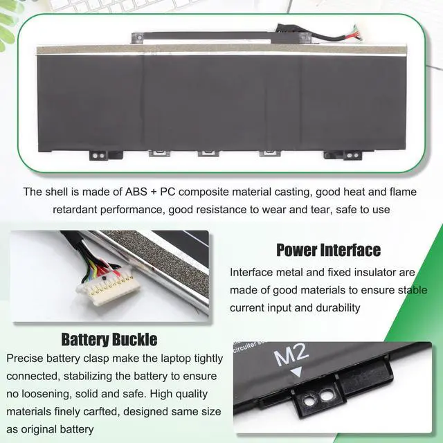 Alt view image 6 of 7 - PC03XL Laptop Battery Replacement for HP Pavilion x360 14 Convertible PC 14-DW 14-DY 14-DH 14-BA 14-CD 15-ER Series Notebook M24421-271 M24421-AC1 M24648-005 HSTNN-OB1W TPN-DB0E 11.55V 43.3Wh