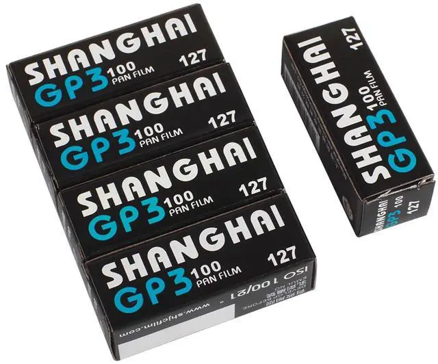 Main image of Shanghai GP3 127 Black & White Roll Film ASA DIN ISO 100 B/W Negative Freshest 5 Rolls Pack (5x127)