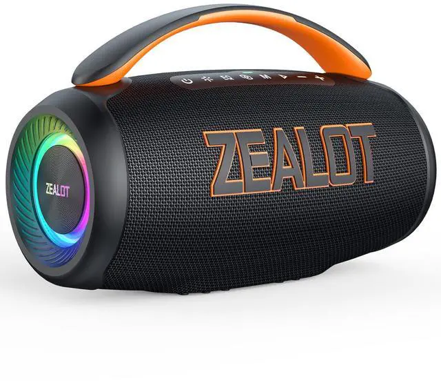 Main image of Portable Bluetooth Speaker, 80W Peak Waterproof Loud Booming Sound Speakers, Dual Pairing, XBass, 20H Playtime, Outdoor Speaker with Handle for Camping, Beach, Party, Backyard(Black)