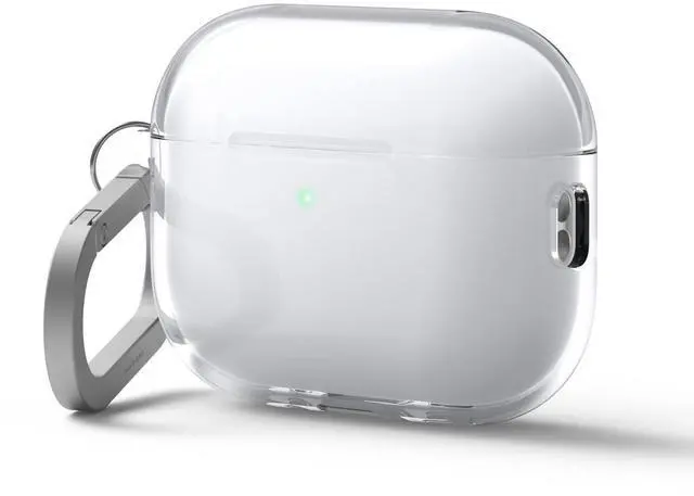 Main image of Clear Case for AirPods Pro 3 | Carabiner Included, Reduced Yellowing, Shockproof, Full Protection, Soft TPU, Wireless Charging (Transparent)