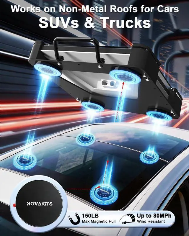 Alt view image 2 of 7 - 4PCS Starlink Mini/Standard 4/4X/V3 Gen 3 Magnetic Mount Plates, 70mm Steel Adhesive Pads, Laser Engraved, Heavy Duty Roof Mount for Tesla Model 3/Y, Aluminum/Glass Roof Car, Truck, SUV & RV Roof