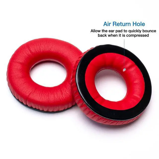 Alt view image 3 of 7 - Rainbow Color Ear Pads Headband Cushion Kits Compatible with Sennheiser HD25 HD250BT HD25-ll HD25S Il HMD25 Headphone Foam Covers (Red Sets)