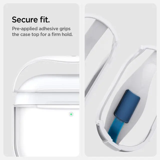 Alt view image 6 of 7 - Ultra Hybrid Designed for AirPods 4 Case (2024) | TPU & PC Dual Layer Protection, Anti-Yellowing Clear Cover with Wireless Charging Compatibility - Jet White