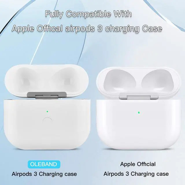 Alt view image 2 of 6 - Replacement for AirPods 3rd Gen Wireless Charging Case,Only Compatible with iPod 3rd Generation Charger Cases, with Lightning,(White)