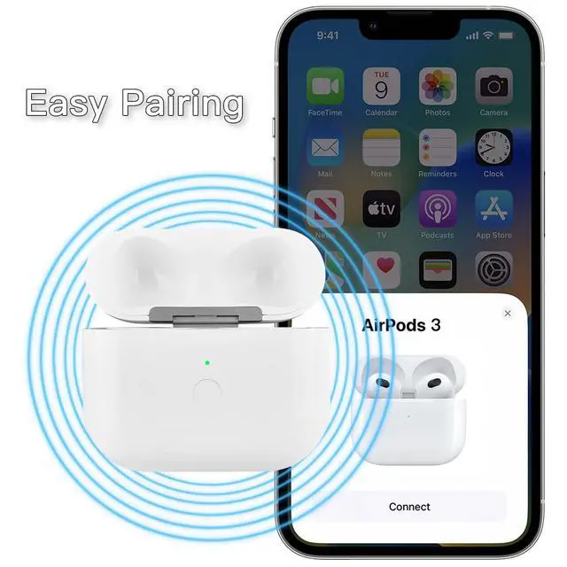Alt view image 6 of 6 - Replacement for AirPods 3rd Gen Wireless Charging Case,Only Compatible with iPod 3rd Generation Charger Cases, with Lightning,(White)
