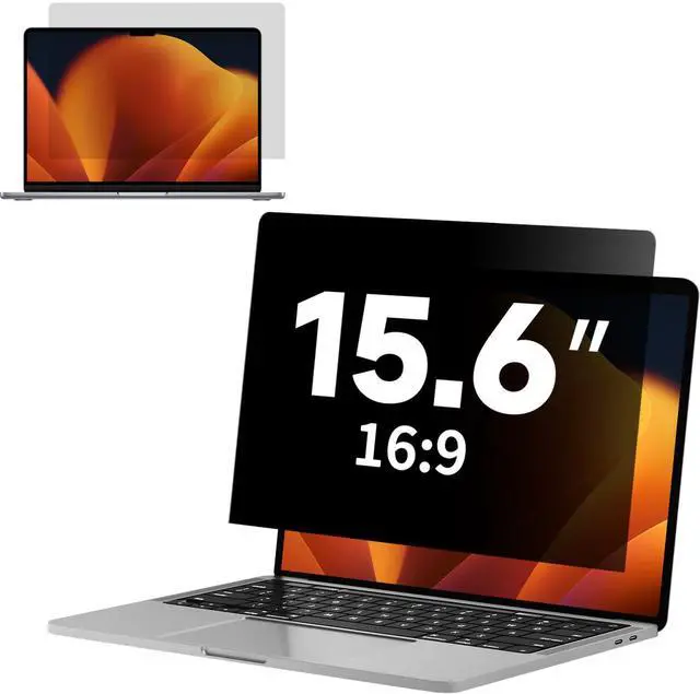 Main image of Laptop Privacy Screen 15.6 Inch 16:9, Anti Glare Film Blue Light Filter, Computer Privacy Screen Shield Compatible with 15.6'' Hp Acer Asus Lenovo Dell Samsung Portable Monitor Protector