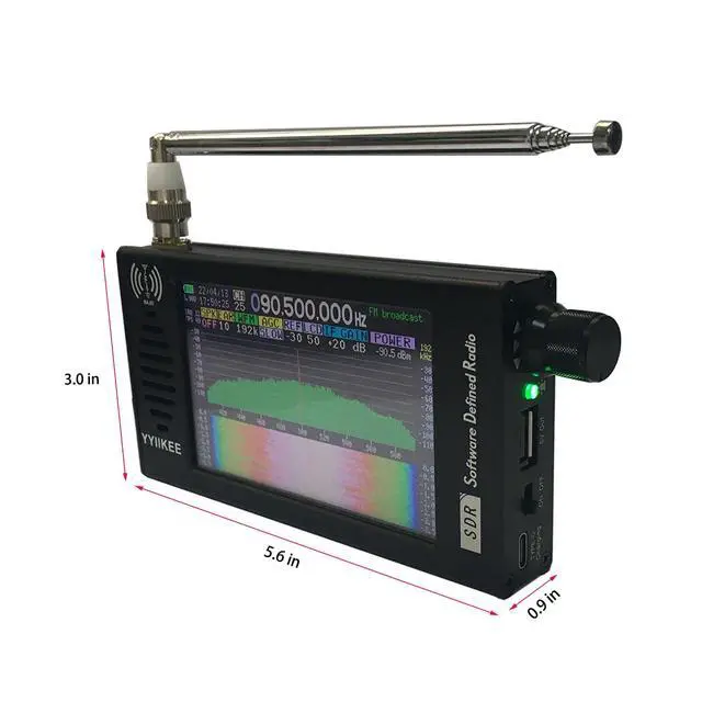 Alt view image 2 of 5 - Portable DSP SDR Radio Receiver 4.3 Inch Touchscreen 100KHz-149MHz Full Bands, FM, SSB, CW, HAM Radio with Waterfall Display