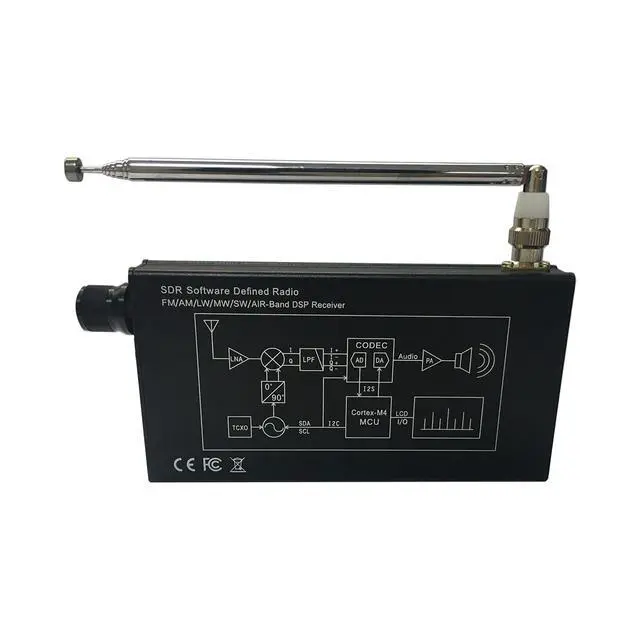 Alt view image 4 of 5 - Portable DSP SDR Radio Receiver 4.3 Inch Touchscreen 100KHz-149MHz Full Bands, FM, SSB, CW, HAM Radio with Waterfall Display