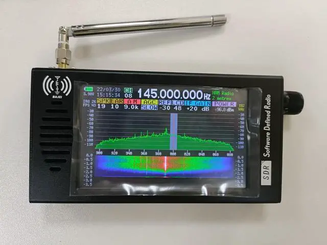 Alt view image 5 of 5 - Portable DSP SDR Radio Receiver 4.3 Inch Touchscreen 100KHz-149MHz Full Bands, FM, SSB, CW, HAM Radio with Waterfall Display