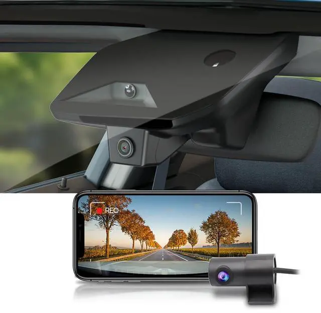 Main image of Front 4K+Rear 1080P 4K Dash Cam Adapts for Jeep Grand Cherokee 2023-2025 L 4XE (HD2-0513), Integrated OEM Look, Dual HD Video, WiFi & APP, Loop Recording, G-Sensor, Easy to Use, 128GB Card
