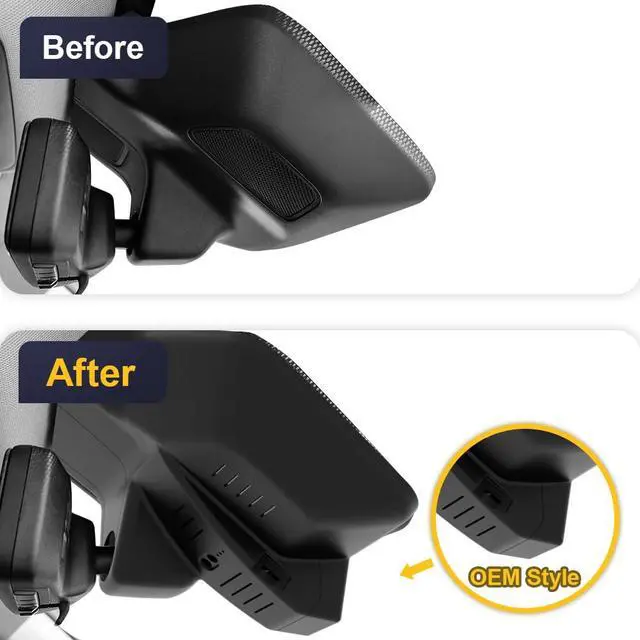 Alt view image 3 of 6 - Front 4K+Rear 1080P 4K Dash Cam Adapts for Jeep Grand Cherokee 2023-2025 L 4XE (HD2-0513), Integrated OEM Look, Dual HD Video, WiFi & APP, Loop Recording, G-Sensor, Easy to Use, 128GB Card