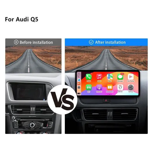 Alt view image 3 of 7 - 12.3" Linux Q5 Concert/Symphony MMI2G 2009-2017 CarPlay Android | Fits Q5 Concert/Symphony MMI 2G 09-17. 12.3" 1920x720. Wireless CarPlay & Android Auto. Linux. Plug & play