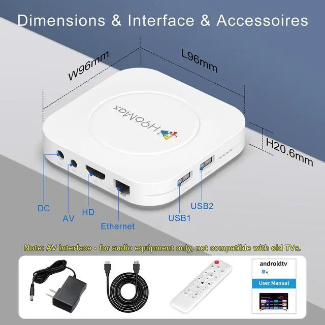 Alt view image 7 of 7 - Android 14.0 TV Box 2026, M1 Plus 4K UHD Streaming Device for TV, | 4GB RAM 128GB ROM, Smart TV Box with 2.4G/5G WiFi 6, BT 5.4, Voice Control, HDR10, RK3528 Quad Core A53