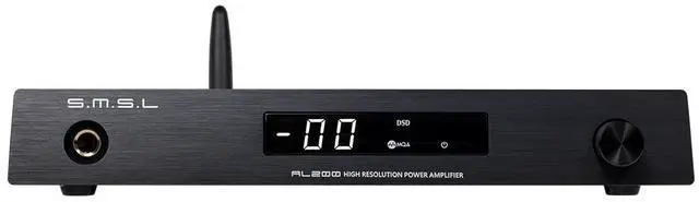 Main image of AL200 Stereo Integrated Amplifier, 2-Channel Class D Audio Headphone Amp, MA5332MS Chip XMOS XU-316 MQA DSD Native 256, RCA/Bluetooth/USB/Coaxial/Optical Input with IR Remote Control