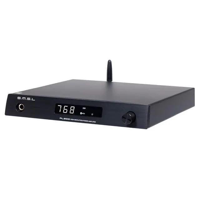 Alt view image 3 of 7 - AL200 Stereo Integrated Amplifier, 2-Channel Class D Audio Headphone Amp, MA5332MS Chip XMOS XU-316 MQA DSD Native 256, RCA/Bluetooth/USB/Coaxial/Optical Input with IR Remote Control