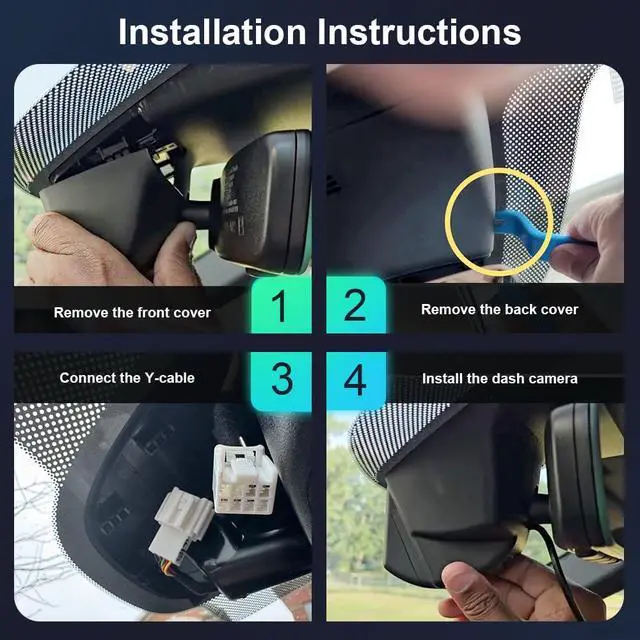 Alt view image 6 of 7 - Front 4K+Rear 1080P Dash Cam Adapts for Acura TLX 2024-2025 (HD2-D6430), Integrated OEM Style, Dual HD Video, Built-in WiFi & APP, Loop Recording, Gravity Sensor, Easy to Use, 128GB Card