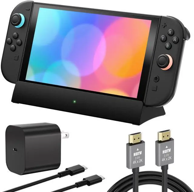 Main image of Switch 2 Dock,TV Docking Station with 4K HD Adapter/USB 3.0 Port/USB-C Port,Includes 20V/3A Power Adapter and Cable
