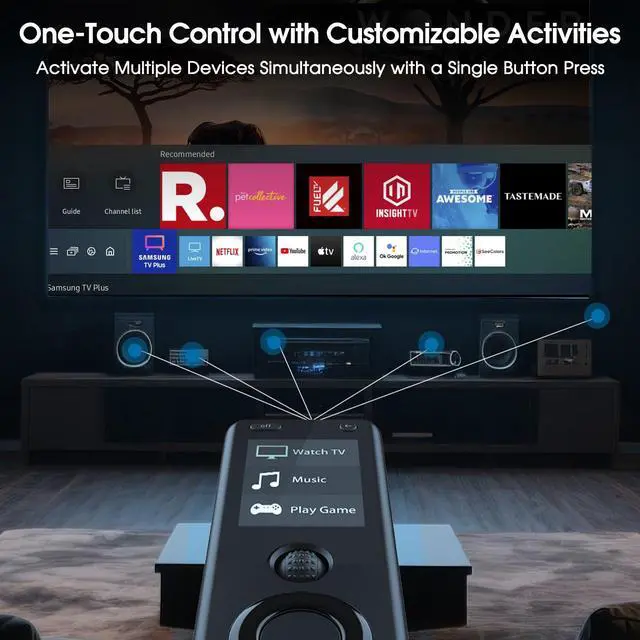Alt view image 4 of 7 - X1S Universal Remote Control, One Touch Activities, Customize APP, All-in-one Universal Remote with Hub