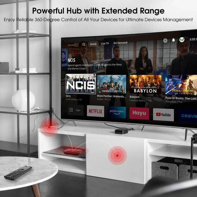 Alt view image 6 of 7 - X1S Universal Remote Control, One Touch Activities, Customize APP, All-in-one Universal Remote with Hub