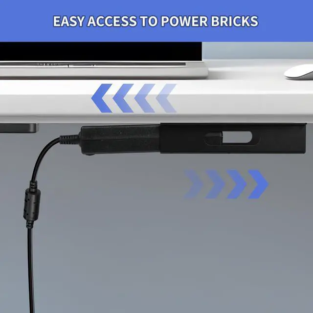 Alt view image 4 of 7 - Under Desk Mount for Dell WD19 / WD19S / WD19TB / WD19TBS / WD19DCS / WD22TB4/UD22 Docking Station + Power Bricks(for Original180W & 130W)- Docking Station and Power Bricks Mount Holder Kit