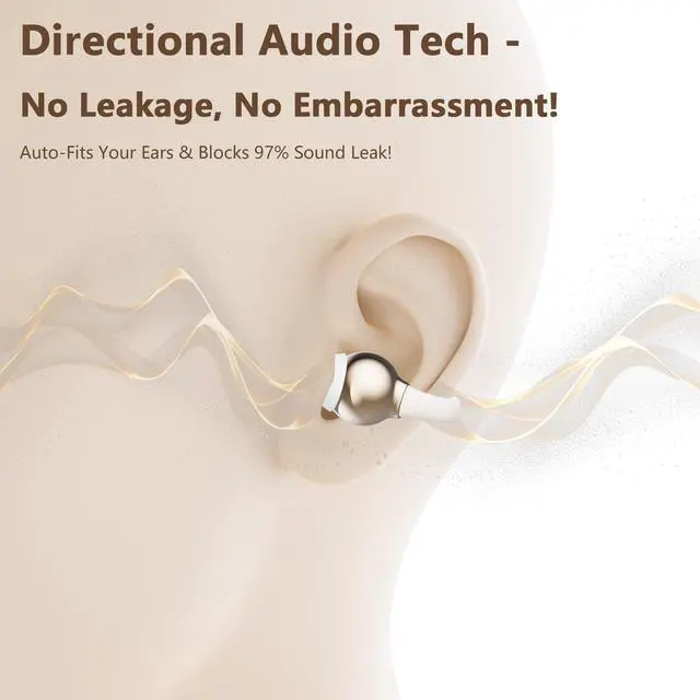 Alt view image 4 of 7 - 2026 Wireless Earbuds, Bluetooth 6.0, Open-Ear Clip Earbuds Comfortable and Secure wear, 50h Battery Life, Suitable for Sports and Fitness, Waterproof, Compatible with iPhone and Android