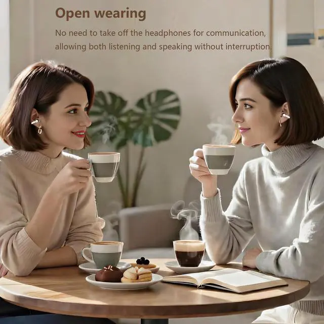 Alt view image 7 of 7 - 2026 Wireless Earbuds, Bluetooth 6.0, Open-Ear Clip Earbuds Comfortable and Secure wear, 50h Battery Life, Suitable for Sports and Fitness, Waterproof, Compatible with iPhone and Android