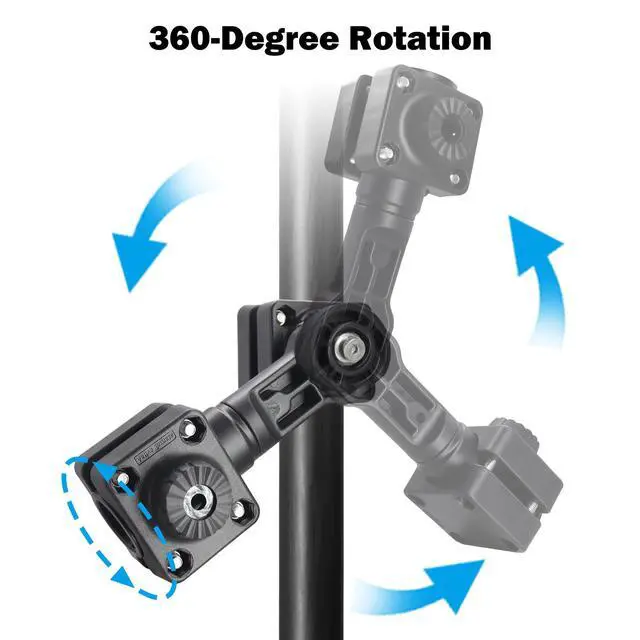 Alt view image 6 of 7 - 0 Degree Transducer Pole Mount Fits Lowrance ActiveTarget2 (AT2) | Fits 1.1-1.38" (28-35 mm) pole or trolling motor shaft. Easy forward/down mode switch. Replaces 000-15959-001