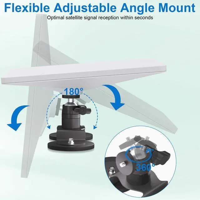 Alt view image 7 of 7 - Magnetic Mount for Starlink Mini, 360° Rotation and 90° Tilt Adjustable Gimbal Mounting, 3.46'' Dual-Magnet Base for Motor/Vehicle/ Truck/ car/ Van/Boat/Yacht/RV, Compatible with 2024/2025/2026