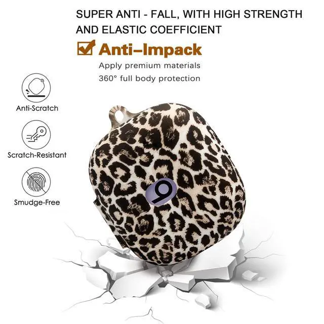 Alt view image 2 of 7 - Case Compatible with Beats Powerbeats Pro2(2025),Shockproof Silicone Cover with Bracelet Lanyard and Keychain, Cute Skin Wireless Earbuds Case for Beats Powerbeats Pro 2 (Leopard)