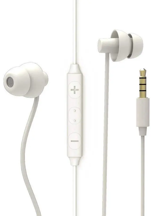 Main image of Sleep Earbuds, Ultra-Soft Comfortable Noise Isolating Earplugs Workout Headphones in-Ear Earphones w/Mic & Volume Control - Perfect for Side Sleeper Air Travel, Meditation & Insomnia(White)