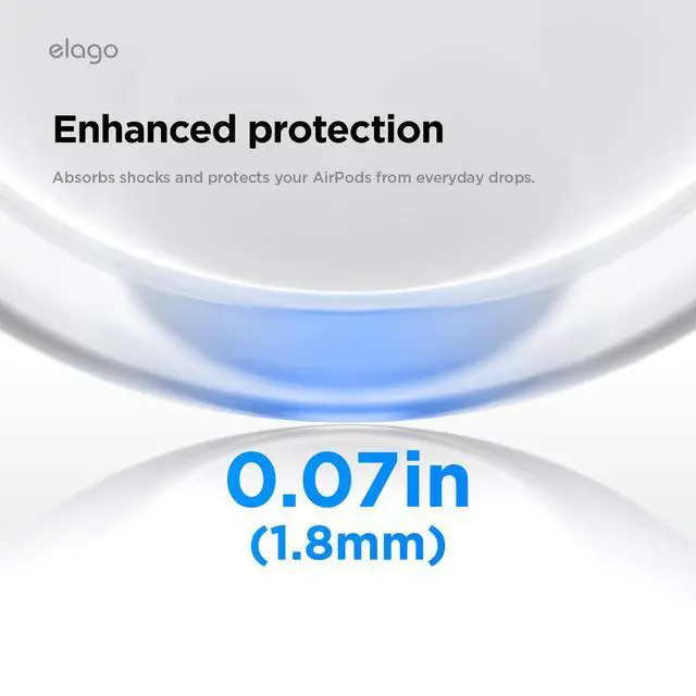 Alt view image 4 of 7 - Clear Case for AirPods Pro 3 | Carabiner Included, Reduced Yellowing, Shockproof, Full Protection, Soft TPU, Wireless Charging (Transparent)