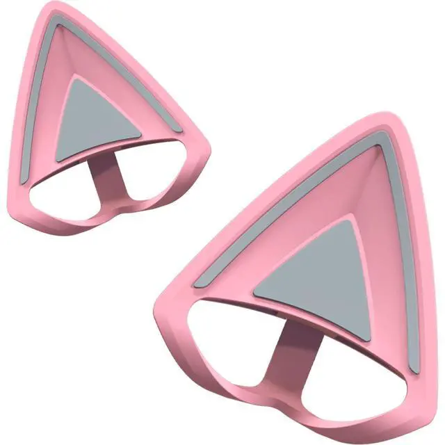 Alt view image 6 of 6 - Kitty Ears V2, Clip-on Kitty Ears for Headsets, Quartz Pink | Gaming Headphones Accessory, Universal Fit, Versatile, Adjustable Straps, Lightweight Sillicone, Durable & Comfortable