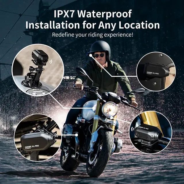 Alt view image 5 of 7 - Drift Ghost XL PRO Sport Action Camera 4K Sport WiFi IPX7 Waterproof Wearable Live Stream Vlog Motorcycle Bicycle Helmet Cam