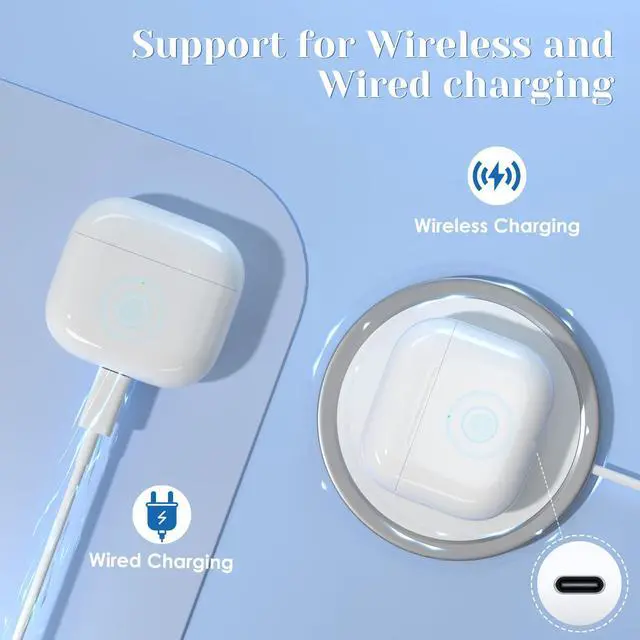Alt view image 2 of 7 - Wireless Charging Case Compatible with AirPods 4 USB C Port, Air Pods 4th Gen Charging Case Replacement with Touch Sensing, Built-in 660 mAh Battery, No Earbuds (Touch Version)