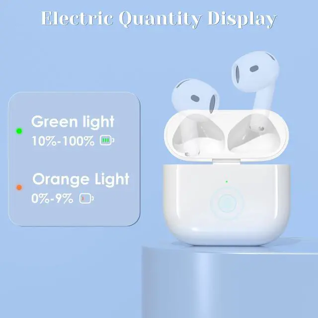 Alt view image 7 of 7 - Wireless Charging Case Compatible with AirPods 4 USB C Port, Air Pods 4th Gen Charging Case Replacement with Touch Sensing, Built-in 660 mAh Battery, No Earbuds (Touch Version)
