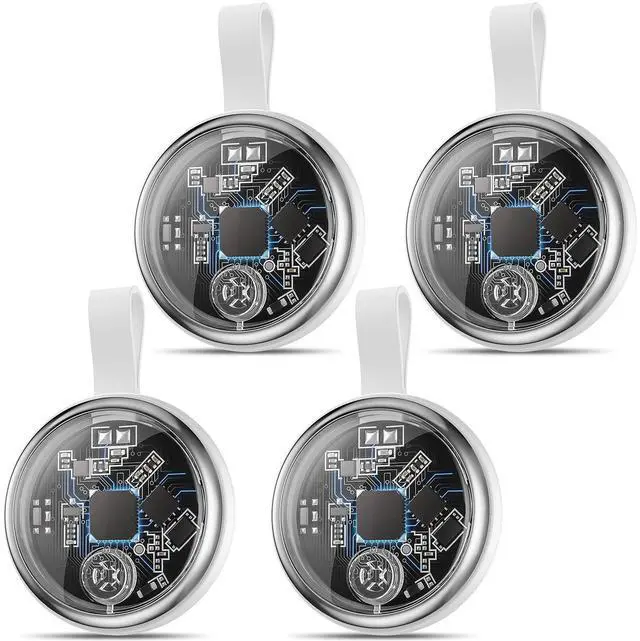 Main image of 2026 New Tracker Tags-4 Pack Compatible with Apple Find My (iOS Only), Bluetooth Tracker Smart Tag Waterproof Key Finder Item Locator for Keys, Wallet, Luggage, Pet (White, 4 Pack)