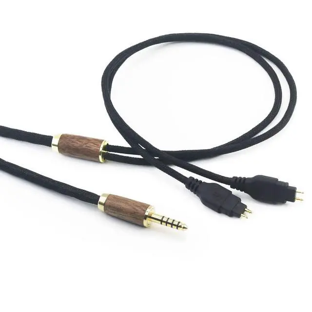 Alt view image 7 of 7 - 4.4mm Balanced Cable 6N OCC Copper Silver Plated Cord Compatible with Sennheiser HD650, HD600, HD580, HD660S, HD58X, Massdrop HD6XX Headphone Walnut Wood Shell 3meters/10ft