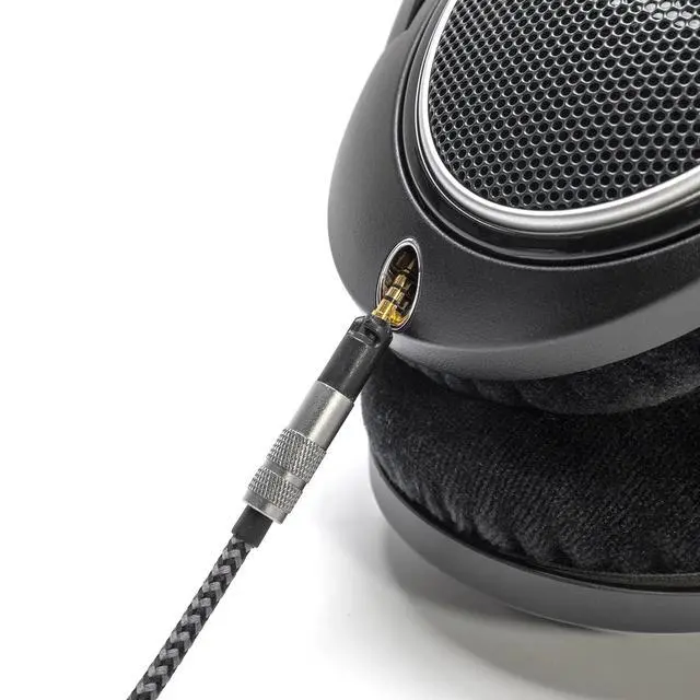 Alt view image 7 of 7 - HD560s Cable Compatible with Sennheiser HD598 HD598SE HD598SR HD598CS HD599 HD558 HD518 HD579 HD569 HD559 HD560S Headphone Length 2m 6.5FT Soft Nylon Lightweight Includes 1/4" 6.35mm Adapter