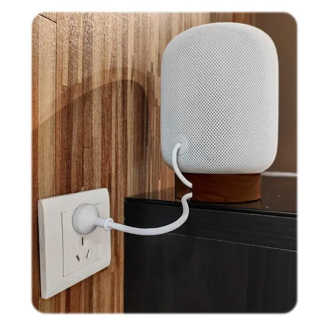 Alt view image 2 of 7 - Elevate Your HomePod with Our North American Black Walnut Wood Stand - Unique Texture, Clever Cord Storage (Black Walnut)