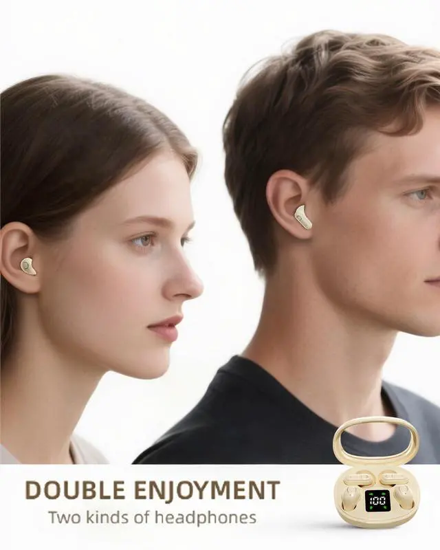 Alt view image 2 of 7 - 2 Pairs Invisible Small Mini Earbuds Wireless Bluetooth Sleep Hidden Headphones Sleeping Micro Smallest Discreet Tiny Low Profile Earbud Earphone Ear Buds for Small Ear Canal Women, Work, Side Sleeper