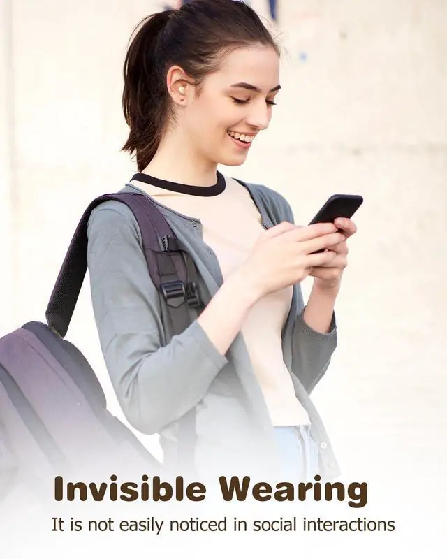 Alt view image 3 of 7 - 2 Pairs Invisible Small Mini Earbuds Wireless Bluetooth Sleep Hidden Headphones Sleeping Micro Smallest Discreet Tiny Low Profile Earbud Earphone Ear Buds for Small Ear Canal Women, Work, Side Sleeper