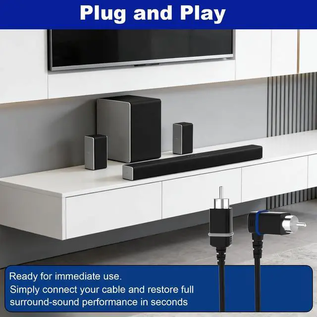 Alt view image 4 of 6 - for Vizio Satellite Speaker Cable,Extension Cord Compatible with Vizio V51 M51 SB3651 SB36514 SB4051 SB4251 Satellite Speaker (26FT)